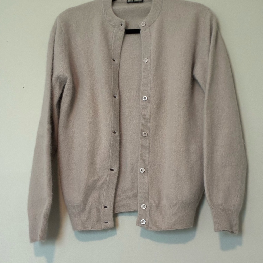 Vintage Louis London • Angora Lambswool Cardigan Euro Sz 40